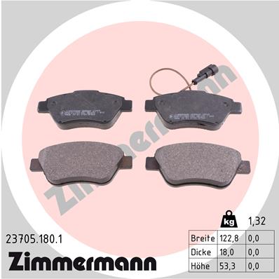 Set placute frana,frana disc 23705.180.1 ZIMMERMANN