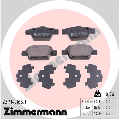 Set placute frana,frana disc 23714.165.1 ZIMMERMANN