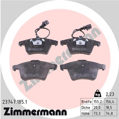 Set placute frana,frana disc 23747.185.1 ZIMMERMANN