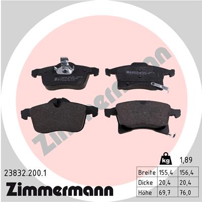 Set placute frana,frana disc 23832.200.1 ZIMMERMANN