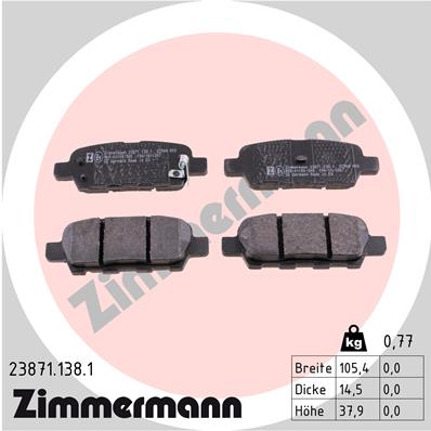 Set placute frana,frana disc 23871.138.1 ZIMMERMANN