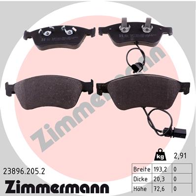 Set placute frana,frana disc 23896.205.2 ZIMMERMANN