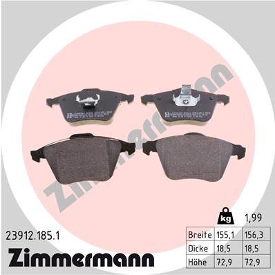 Set placute frana,frana disc 23912.185.1 ZIMMERMANN