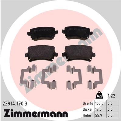 Set placute frana,frana disc 23914.170.3 ZIMMERMANN