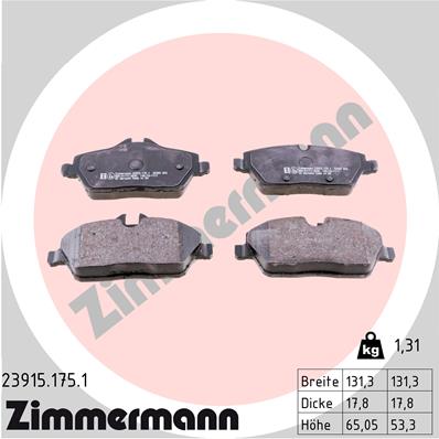 Set placute frana,frana disc 23915.175.1 ZIMMERMANN