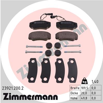 Set placute frana,frana disc 23921.200.2 ZIMMERMANN