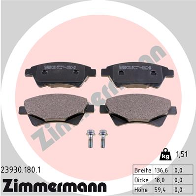 Set placute frana,frana disc 23930.180.1 ZIMMERMANN