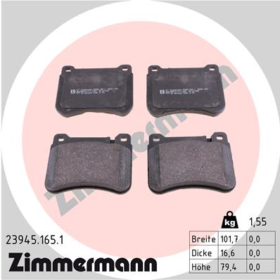 Set placute frana,frana disc 23945.165.1 ZIMMERMANN