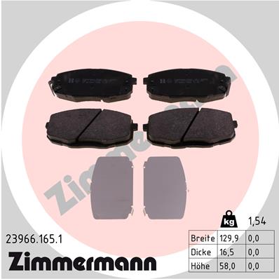 Set placute frana,frana disc 23966.165.1 ZIMMERMANN