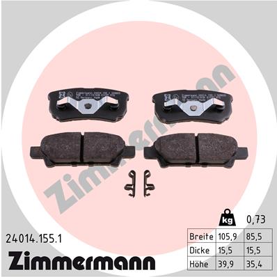 Set placute frana,frana disc 24014.155.1 ZIMMERMANN