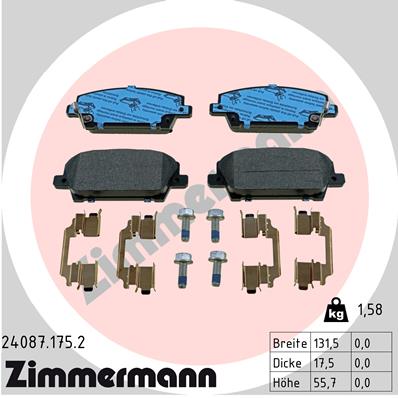 Set placute frana,frana disc 24087.175.2 ZIMMERMANN