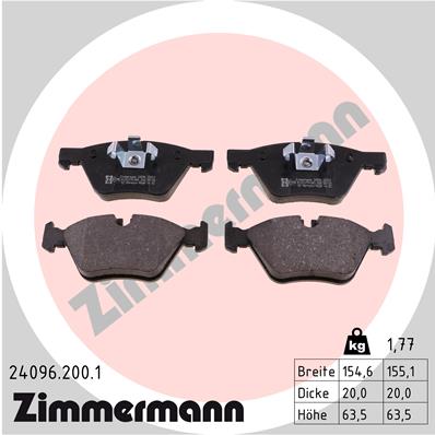 Set placute frana,frana disc 24096.200.1 ZIMMERMANN