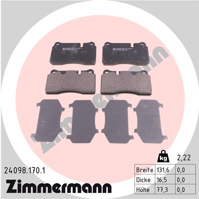 Set placute frana,frana disc 24098.170.1 ZIMMERMANN