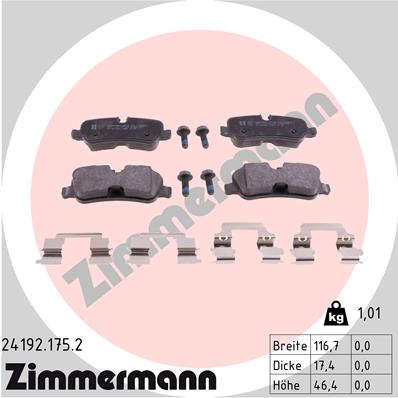 Set placute frana,frana disc 24192.175.2 ZIMMERMANN