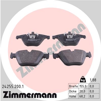 Set placute frana,frana disc 24255.200.1 ZIMMERMANN