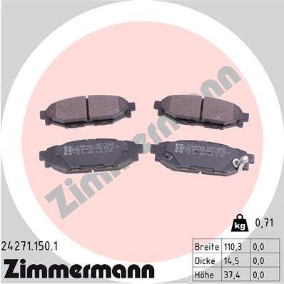 Set placute frana,frana disc 24271.150.1 ZIMMERMANN