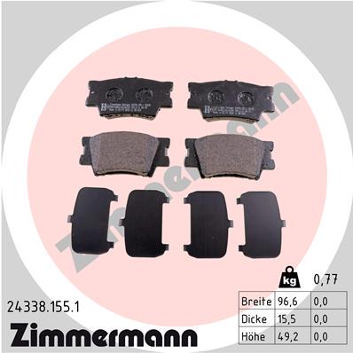 Set placute frana,frana disc 24338.155.1 ZIMMERMANN