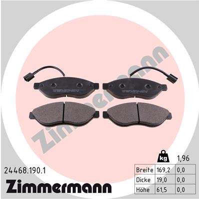 Set placute frana,frana disc 24468.190.1 ZIMMERMANN