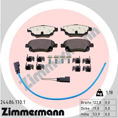 Set placute frana,frana disc 24486.170.1 ZIMMERMANN