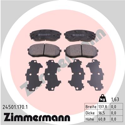 Set placute frana,frana disc 24501.170.1 ZIMMERMANN