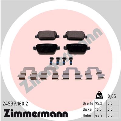 Set placute frana,frana disc 24537.160.2 ZIMMERMANN