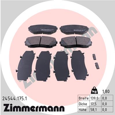 Set placute frana,frana disc 24544.175.1 ZIMMERMANN