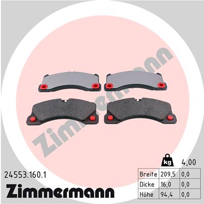 Set placute frana,frana disc 24553.160.1 ZIMMERMANN