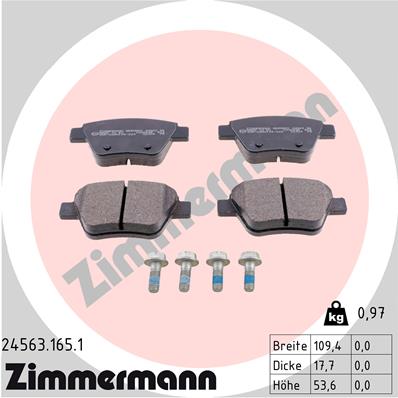 Set placute frana,frana disc 24563.165.1 ZIMMERMANN