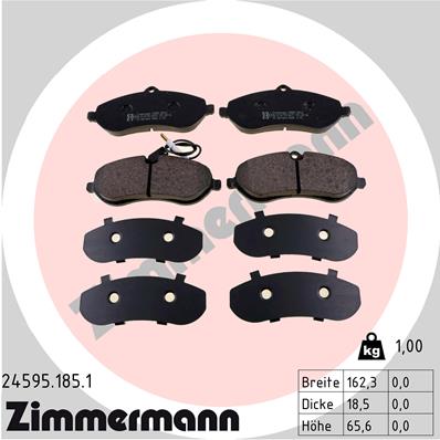 Set placute frana,frana disc 24595.185.1 ZIMMERMANN