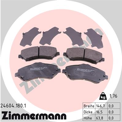 Set placute frana,frana disc 24604.180.1 ZIMMERMANN