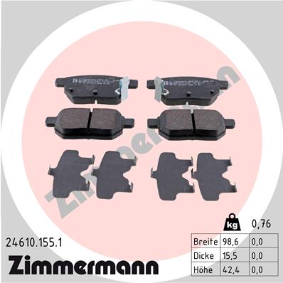 Set placute frana,frana disc 24610.155.1 ZIMMERMANN