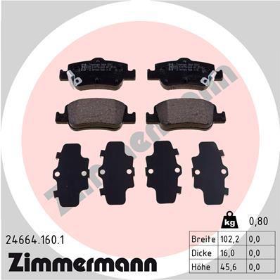 Set placute frana,frana disc 24664.160.1 ZIMMERMANN