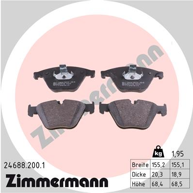 Set placute frana,frana disc 24688.200.1 ZIMMERMANN