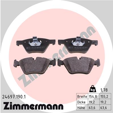 Set placute frana,frana disc 24697.190.1 ZIMMERMANN