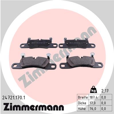 Set placute frana,frana disc 24721.170.1 ZIMMERMANN