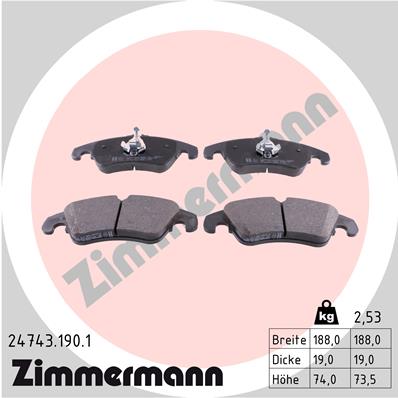 Set placute frana,frana disc 24743.190.1 ZIMMERMANN