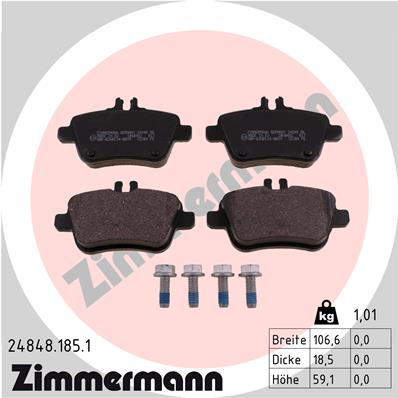 Set placute frana,frana disc 24848.185.1 ZIMMERMANN