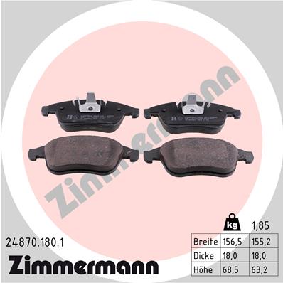 Set placute frana,frana disc 24870.180.1 ZIMMERMANN