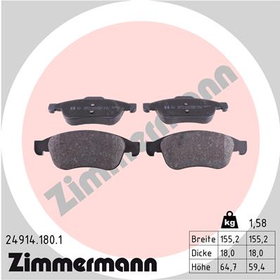 Set placute frana,frana disc 24914.180.1 ZIMMERMANN