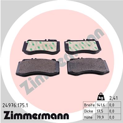 Set placute frana,frana disc 24976.175.1 ZIMMERMANN