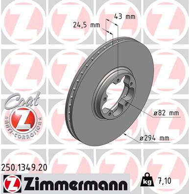 Disc frana 250.1349.20 ZIMMERMANN