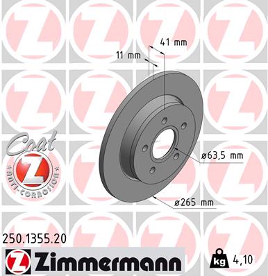 Disc frana 250.1355.20 ZIMMERMANN