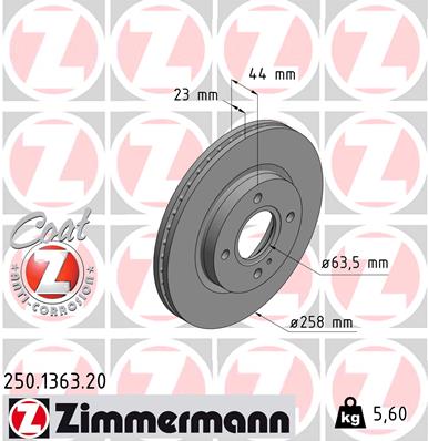 Disc frana 250.1363.20 ZIMMERMANN