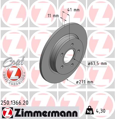 Disc frana 250.1366.20 ZIMMERMANN