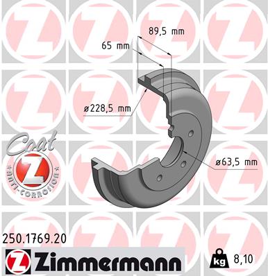 Tambur frana 250.1769.20 ZIMMERMANN