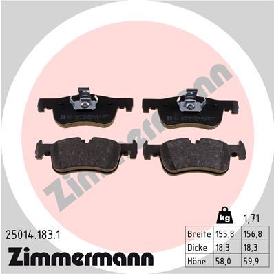 Set placute frana,frana disc 25014.183.1 ZIMMERMANN