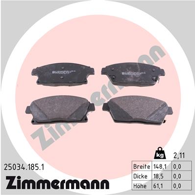 Set placute frana,frana disc 25034.185.1 ZIMMERMANN