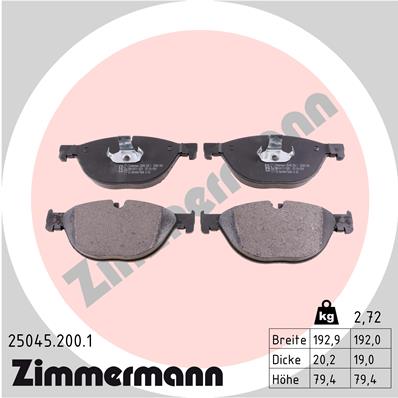 Set placute frana,frana disc 25045.200.1 ZIMMERMANN