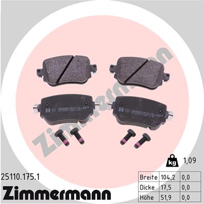 Set placute frana,frana disc 25110.175.1 ZIMMERMANN