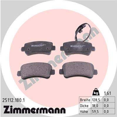 Set placute frana,frana disc 25112.180.1 ZIMMERMANN